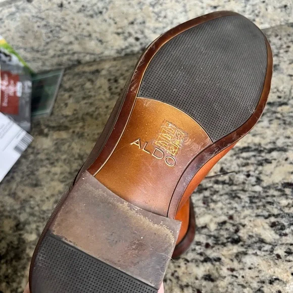 Aldo men’s Sz 10.5 brown dress shoes - Picture 9 of 14